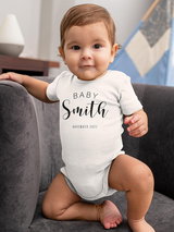 Baby Custom Last Name Bodysuit -Custom Designs