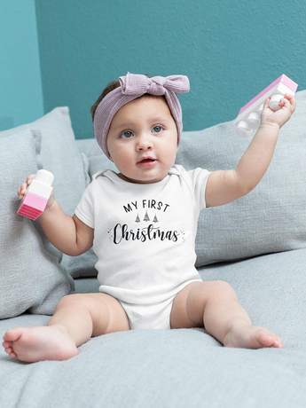 Frist Christmas Bodysuit -SmartPrintsInk Designs