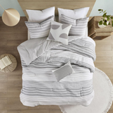 100% Cotton Dyed  Comforter Set, Grey