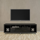 Cabrini TV Stand 1.8 in Black Gloss and Black Matte
