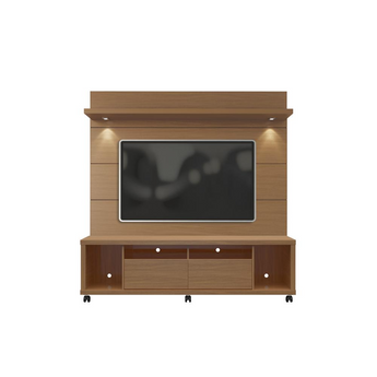 Cabrini TV Stand and Floating Wall TV Panel 1.8 in Maple Cream and Off White