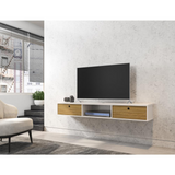 Liberty 62.99 Floating Entertainment Center in Off White and Cinnamon