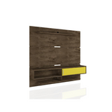 Astor 70.86 Floating Entertainment Center in Rustic Brown and Yellow
