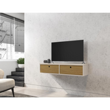 Liberty 42.28 Floating Entertainment Center in Off White and Cinnamon