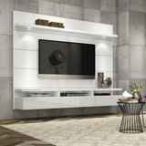 Cabrini 1.8 Floating Wall Theater Entertainment Center in White Gloss