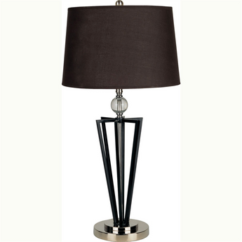 Enrico 28 Crystal Ball Table Lamp - Black