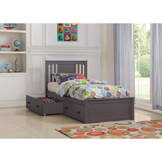 Twin Princeton Bed W/Dual Under Bed Drawers