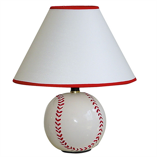 12H Ceramic Baseball Table Lamp