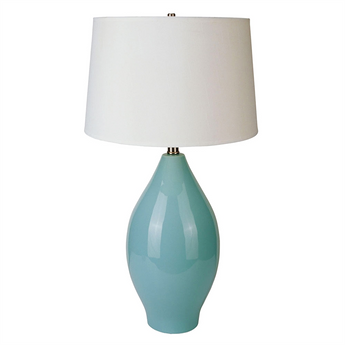 Octavio 28 Ceramic Table Lamp - Teal