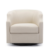 Infinity Linen Swivel Barrel Chair