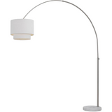 Arched Floor Lamp w/ Fabric Shade, 16"Wx74"H, 1-100W Edison Bulb