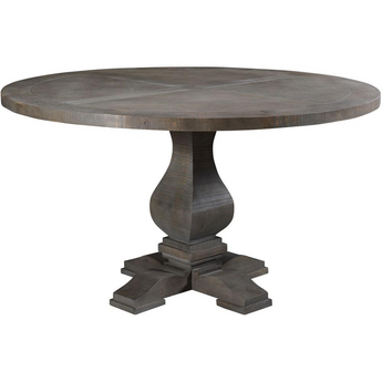 Willoughby Mango Wood Round Pedestal Dining Table, 54