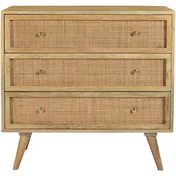 Parkview 3-Drawer Mango Wood Chest in Natural, 33.5-In. W x 18-In. D x 31.5-In. H