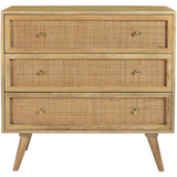 Parkview 3-Drawer Mango Wood Chest in Natural, 33.5-In. W x 18-In. D x 31.5-In. H