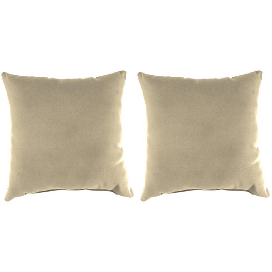 Set of two Outdoor Square Toss Pillows, Beige color