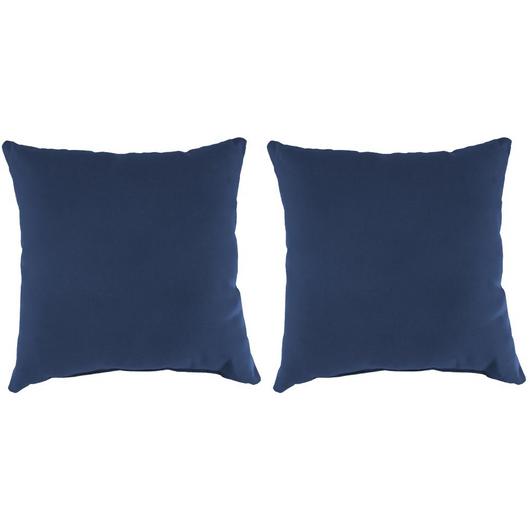 Set of two Outdoor Square Toss Pillows, Blue color