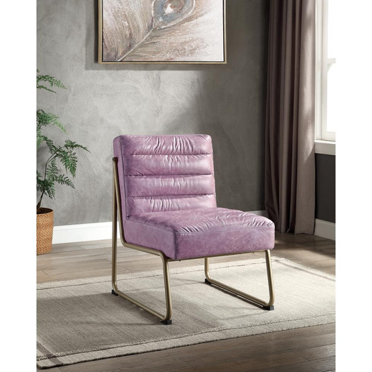 Loria Accent Chair, Wisteria Top Grain Leather