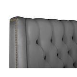 Bellanova Gray Tufted Velvet King Platform Bed