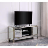 Aristotle Modern Silver Mirrored TV Stand