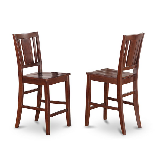 Buckland  Counter  Height  Dining  room  Chair  with  Wood  Seat  in  Mahogany  Finish,  Set  of  2