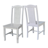 Seaside Chairs, Set of 2, Antique Chalk
