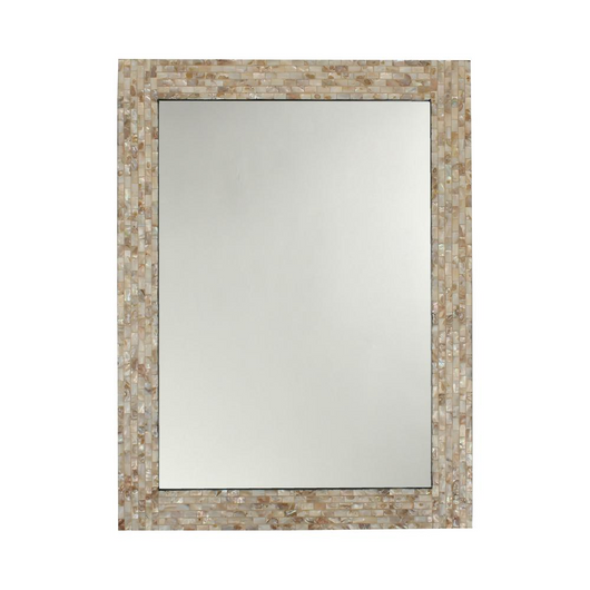 CHLOE'S Reflection Seashell Finish Rectangular Framed Wall Mirror 32