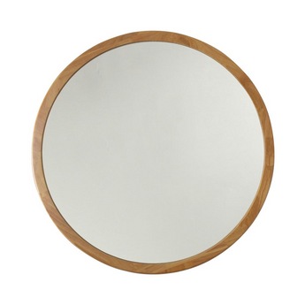 Reflection Oak Finish Framed Wall Mirror 28