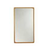 CHLOE'S Reflection Maple Finish Rectangular Framed Wall Mirror 37" Height
