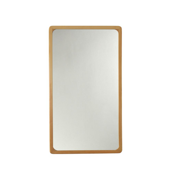 CHLOE'S Reflection Maple Finish Rectangular Framed Wall Mirror 37