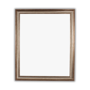 CHLOE'S Reflection Textured Brass Rectangular Framed Wall Mirror 33
