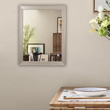 CHLOE'S Reflection Silver Finish Rectangular Framed Wall Mirror 36" Height