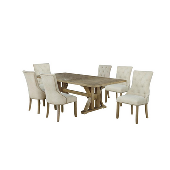 Yorkshire 7Pc Dining Set W/Extendable Dining Table W/Center 24