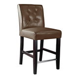 Antonio Counter Height Barstool in Dark Brown Bonded Leather