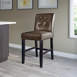 Antonio Counter Height Barstool in Dark Brown Bonded Leather