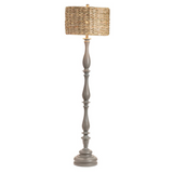 Necar 63" Gray Seagrass Floor Lamp