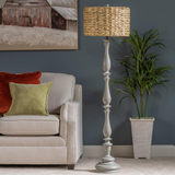 Necar 63" Gray Seagrass Floor Lamp