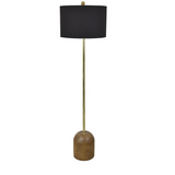 Reese Black and Wood Floor Lamp