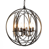 Evolution by Crestivew Collection Preston Wood and Metal Chandelier in Black