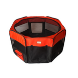 XL Portable Pet Playpen in Black and Red Combo