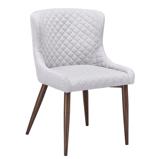 Modern Grey Linen Fabric Chair, Set of 2