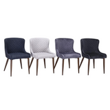 Modern Grey Linen Fabric Chair, Set of 2