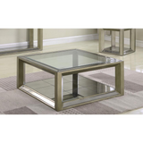 Pascual Dull Gold With Antique Mirrored Coffee Table