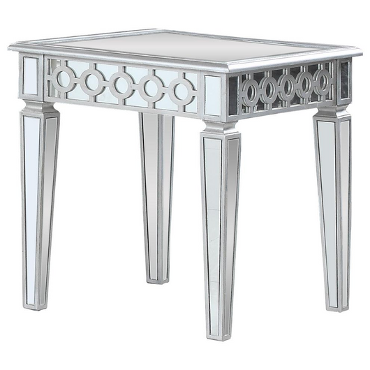 Sophie Silver Mirrored End Table