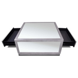 Jameson Silver Mirrored Glass Living Room Coffee Table