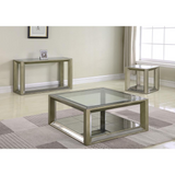 Pascual Dull Gold With Antique Mirrored Sofa Table