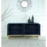 Senior Navy Blue Lacquer w/ Gold Plated Sideboard