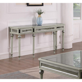 Emory Antique Cream With Mirrored Sofa Table
