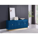 Maria Modern High Gloss Lacquer Sideboard in Blue