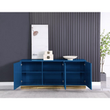 Maria Modern High Gloss Lacquer Sideboard in Blue