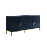 Junior Navy Blue Lacquer w/ Gold Plated Sideboard